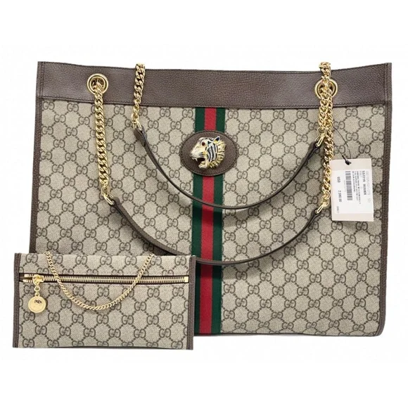 Gucci GG Supreme Web Rajah Tote and Purse Pouch - Picture 9 of 12